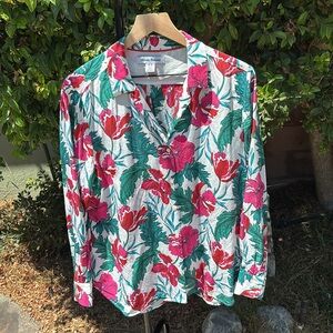 Tommy Bahama Silk Floral Button-Up Blouse